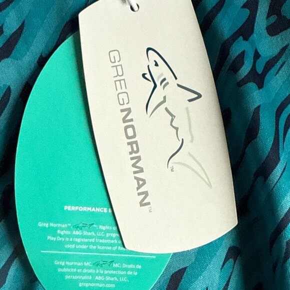 Greg Norman women's long-sleeve golf shirt zebra animal print, size small, new. - Picture 3 of 5